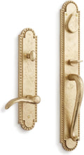Signature Hardware 441556 Marconi Right Handed Solid Brass Full Plate Keyed Entry Single Cylinder Door Handleset with Interior Lever and 2-3/8' Backset