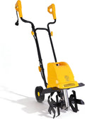 IncwBo Electric Tiller/Cultivator 4 Steel Tines, Garden Roto Tillers for Gardening, 15Amp 12 Inch Corded Rototiller with Adjustable Wheels