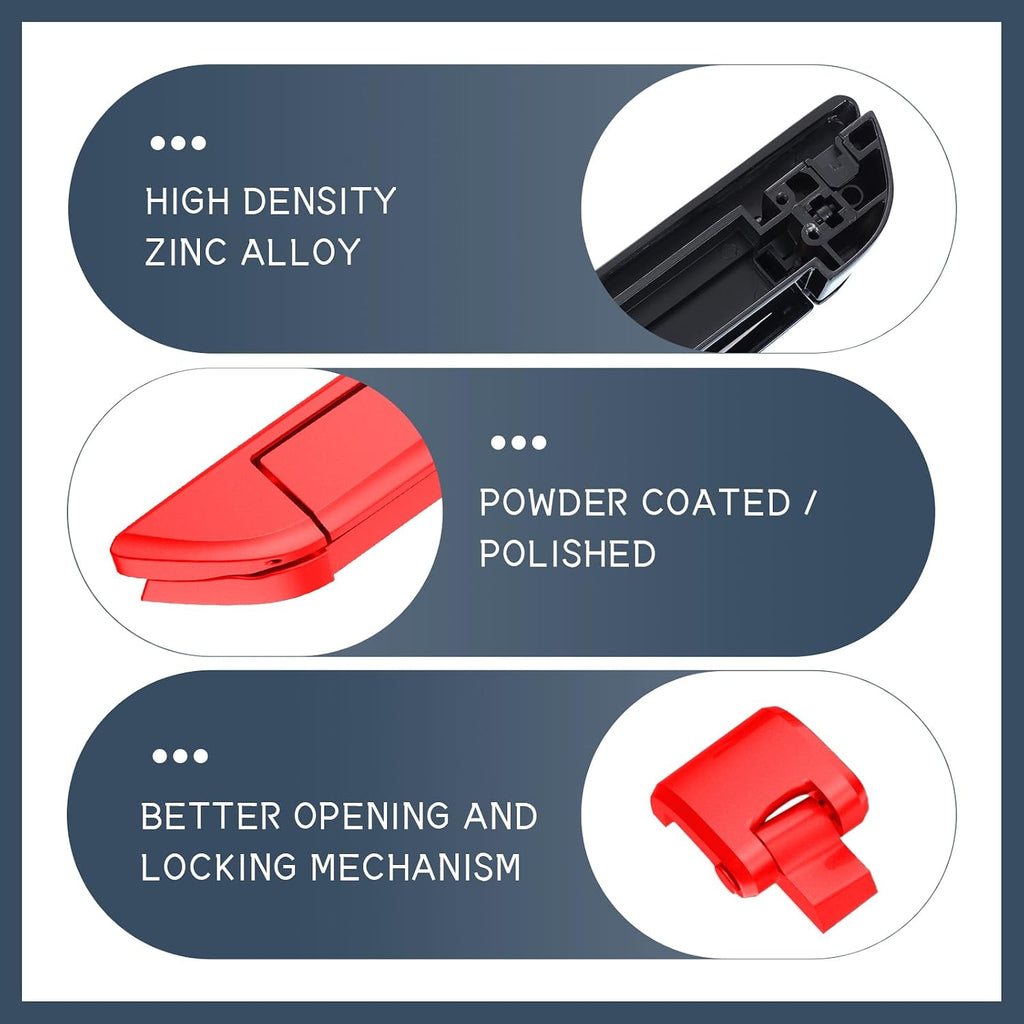 Tour Pack Latches Scarlet Red,Tour Pack Trunk Lid Latch with Keys Fit for Harley Touring/Road King/Road Glide/Street Glide/Electra Glide/Ultra-Classic 2014+