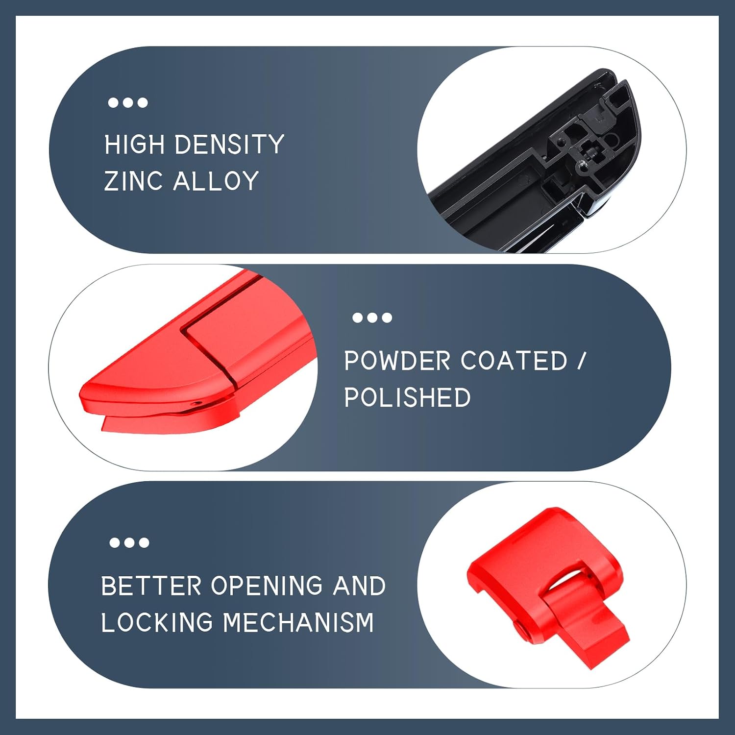 Tour Pack Latches Scarlet Red,Tour Pack Trunk Lid Latch with Keys Fit for Harley Touring/Road King/Road Glide/Street Glide/Electra Glide/Ultra-Classic 2014+