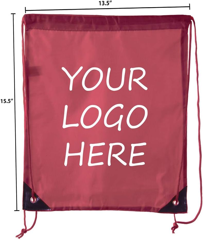 Mato & Hash Custom Bags With Your Logo | 100PK Promotional Drawstring Backpack - 100PK Maroon CE2500
