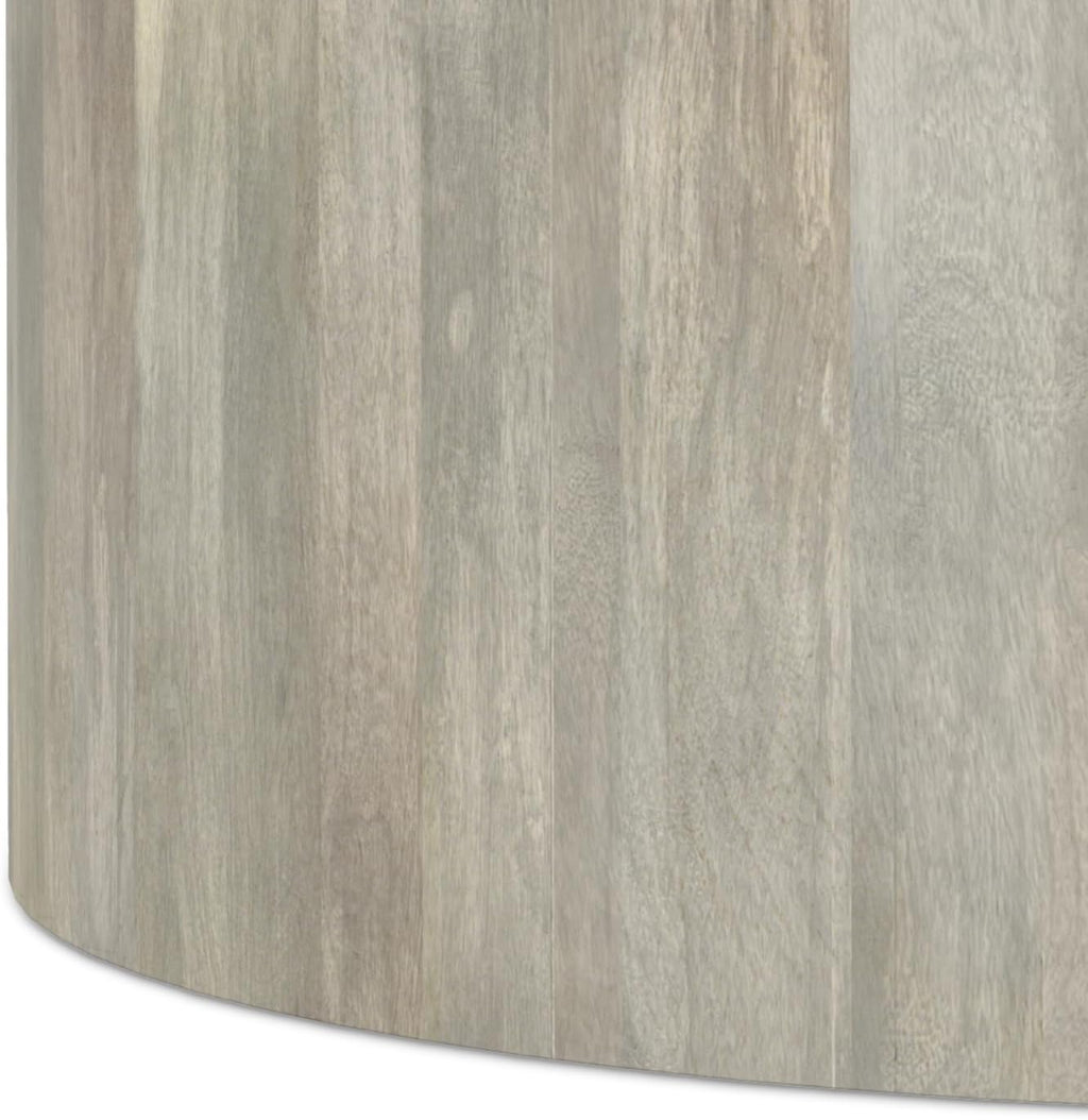 SIMPLIHOME Millbury Drum Coffee Table - 36 inch Wide Solid Mango Wood Round Living Room Table in White Wash, Contemporary Cocktail Table for Family Room or Lounge with Large Surface, Assembled