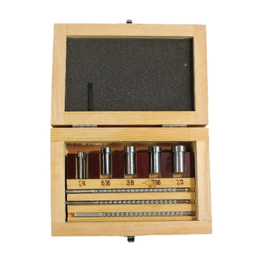 9PCS Push-Type Keyway Broach Set, Inch Sized High Speed Steel Broaches Teeth Cutting Tools for CNC Machine Heat Resistance
