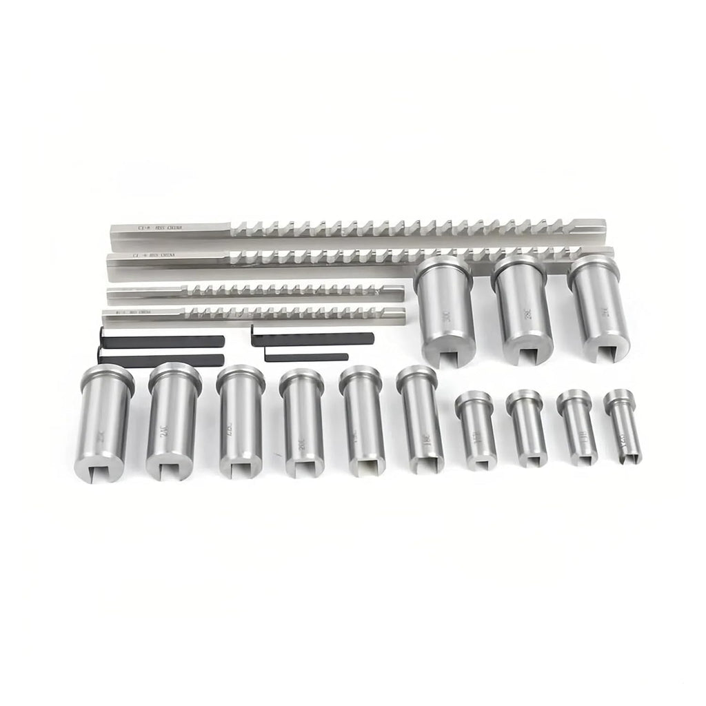 22pcs Keyway Broach Set Metric Size Shim Set High Speed Steel Keyway Cutting Tool for CNC Machine Heat Resistance