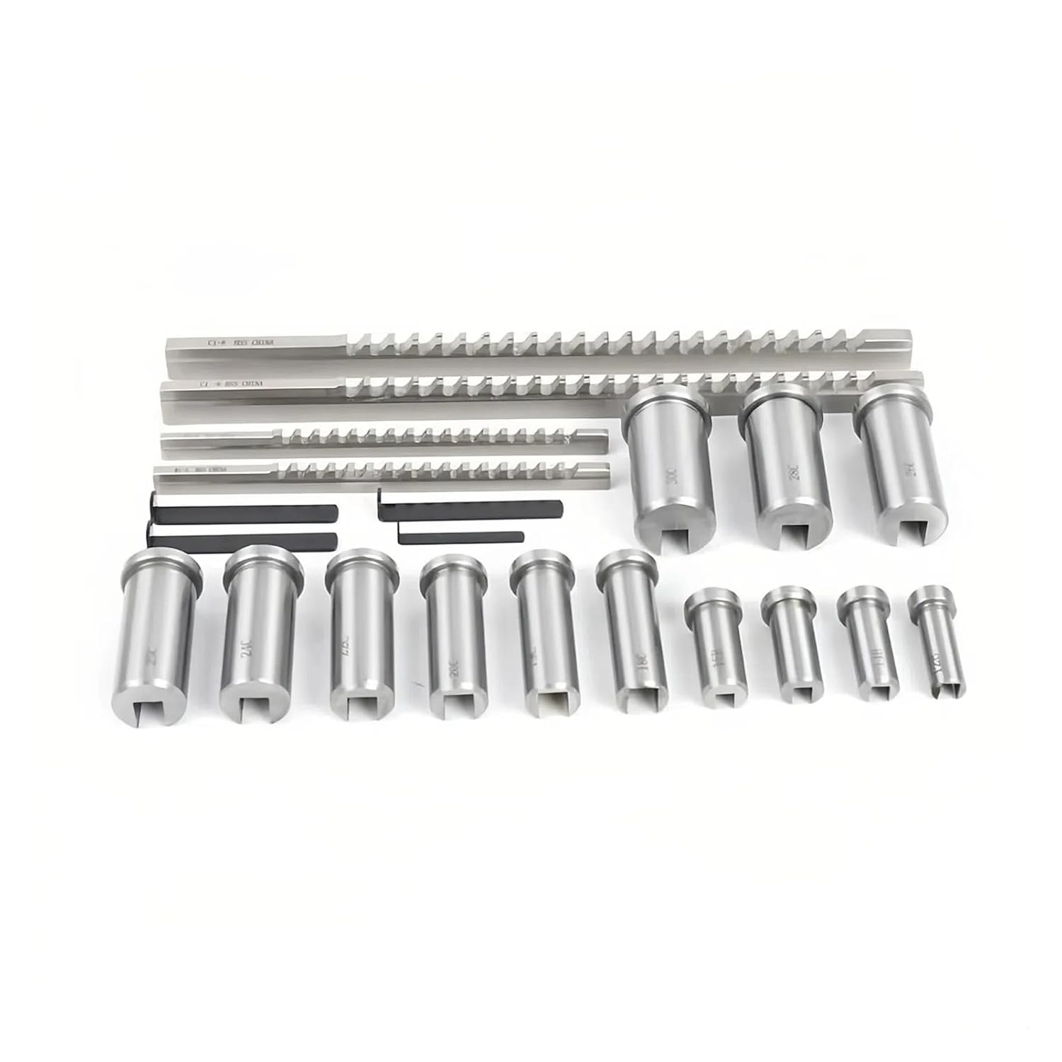 22pcs Keyway Broach Set Metric Size Shim Set High Speed Steel Keyway Cutting Tool for CNC Machine Heat Resistance