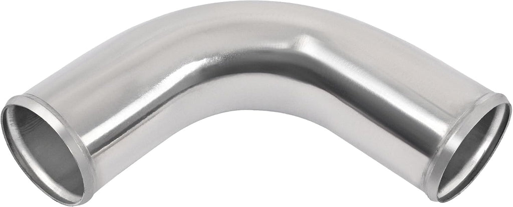 KUAFU 12 Pcs Universal 3' Aluminium Turbo Intercooler Piping & Silicone Coupler & Stainless Steel Clamp Kit Polished