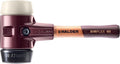 Halder Simplex Soft-Faced Mallet 3028.082 – Medium-Hard Rubber Insert, Nylon Insert, Cast Iron Housing with Handle Protection Sleeve, Extra Short Hickory Handle, 80mm, 6.1 lbs.