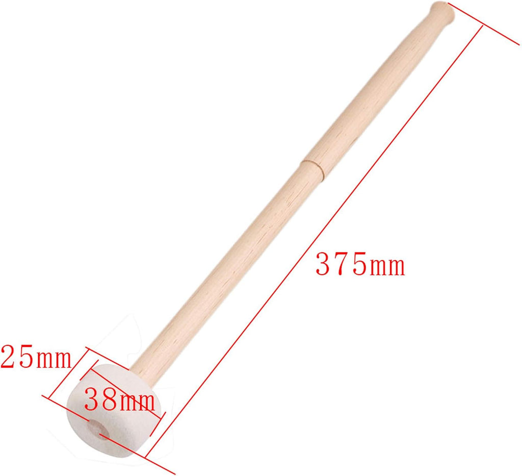 Durable Timpani Mallets Felt Head Drum Sticks with Wood Handle White Head 14Inch Pack of 5