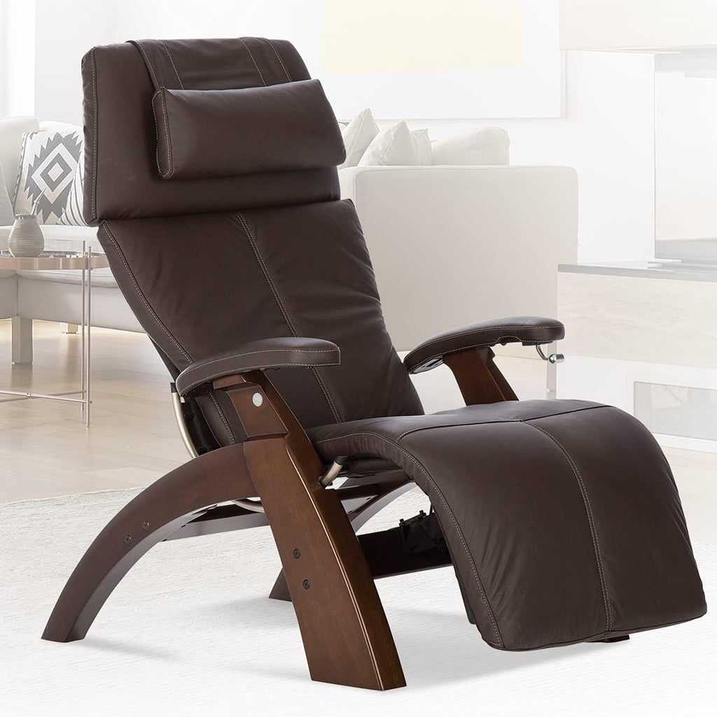 Human Touch Perfect Chair PC-350 Power Recliner – Zero Gravity Electric Chair for Adults, Breathable Top Grain Leather, Lumbar Support, Living Room & Home Office, Dark Walnut Espresso, 3-Year Warranty
