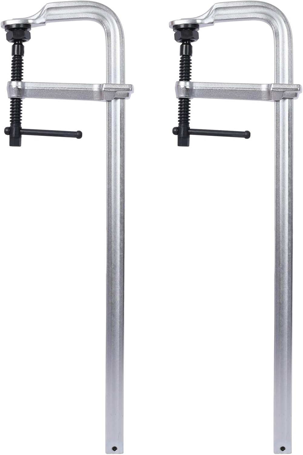 2 Pack 24 Inch Heavy Duty Drop-Forged F-Clamp, 5-1/2 Inch Throat Depth, Adjustable Swivel Jaw Quick Release Handle Bar Clamps,Alloy Steel Clamp for Woodworking