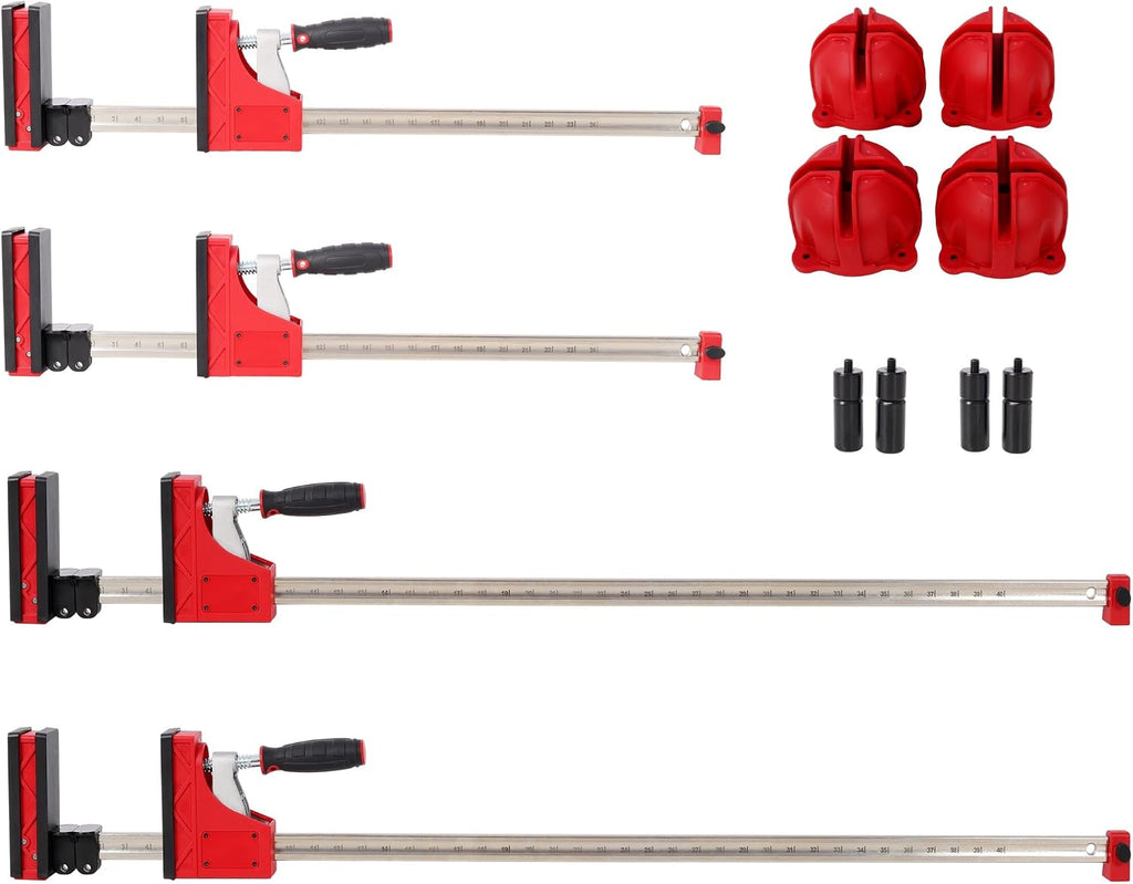 12PCS Parallel Clamp Kits – 24' & 40' Clamps, Bench Dogs, and Framing Blocks for Woodworker Tools and DIY Projects