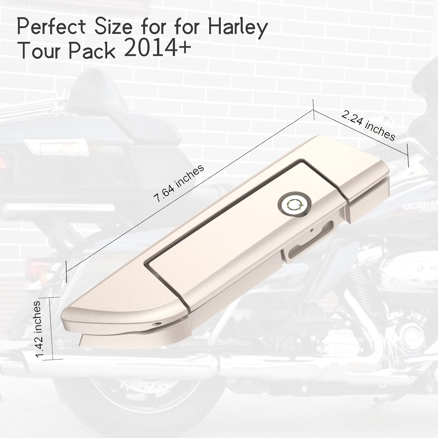 Tour Pack Latches Hinges Fit for Harley Touring Razor Chopped King Pak Road King Road Glide Street Glide Electra Glide 2014-2025 White Sand Pearl