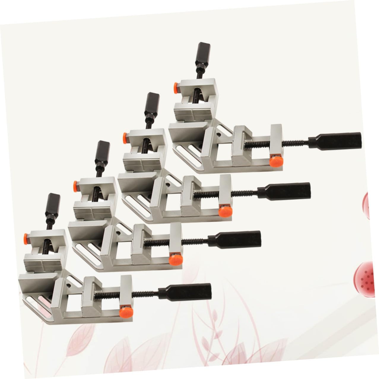 Luxshiny 4pcs 90 Degree Aluminum Alloy Double Handle Quick Release Corner Clamps for Woodworking Welding and Photo Framing Tools