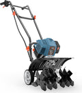 SENIX 4QL 4-Cycle Gas Powered Tiller Cultivator, 46cc Full Crank Engine, 15-Inch Tilling Width, 8-Inch Tilling Depth, Easy Start, Foldable Handles for Compact Storage (TL4QL-L1)