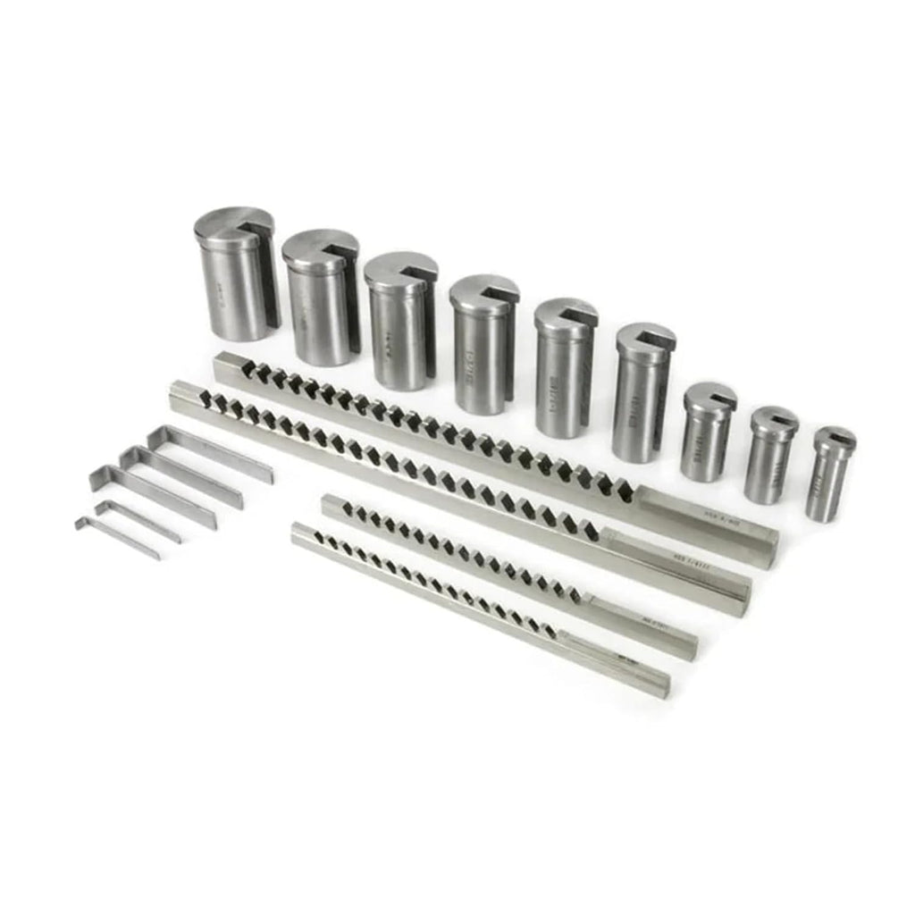 HSS Keyway Broach Set Metric High Speed Steel with Guide Bushing for CNC Cutting Machine Tool for Metalworking, Lathe