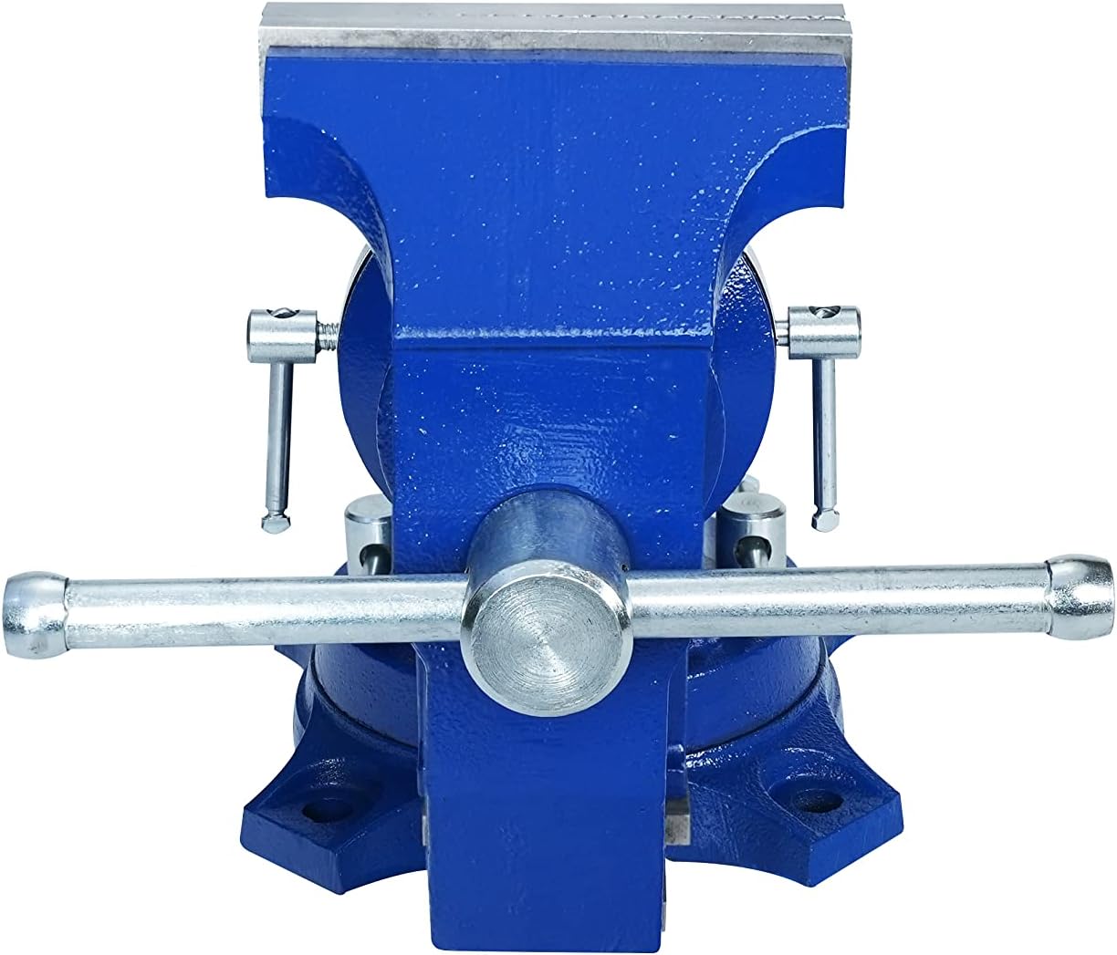 Rolin Vise 5 Inch Multi-Function Vises With Anvil Blue Bench Vise Heavy Duty Tools 360 Degree Swivel Base