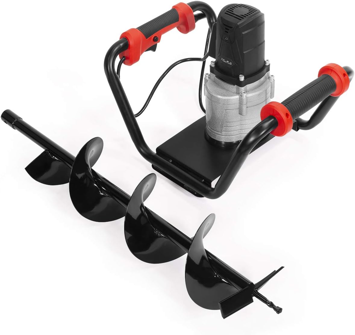 XtremepowerUS 1500W Electric Post Hole Digger Earth Auger Dig Hole Fence Post Hole Digging, Tree Planting with 6' Digging Auger Bit Set, 3/4' Shaft