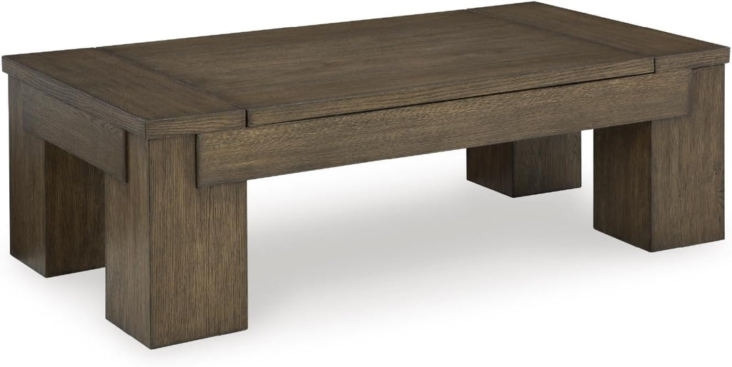 Signature Design by Ashley Rosswain Contemporary Lift-Top Coffee Table, Dark Brown