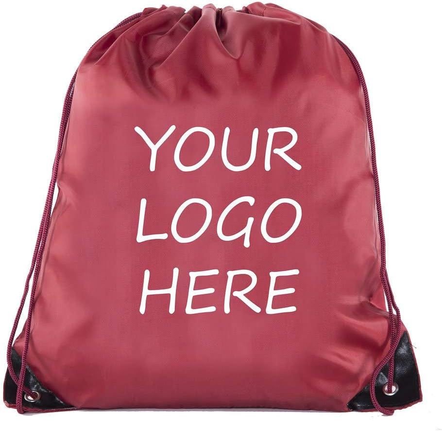 Mato & Hash Custom Bags With Your Logo | 50PK Promotional Drawstring Backpack - 50PK Maroon CE2500