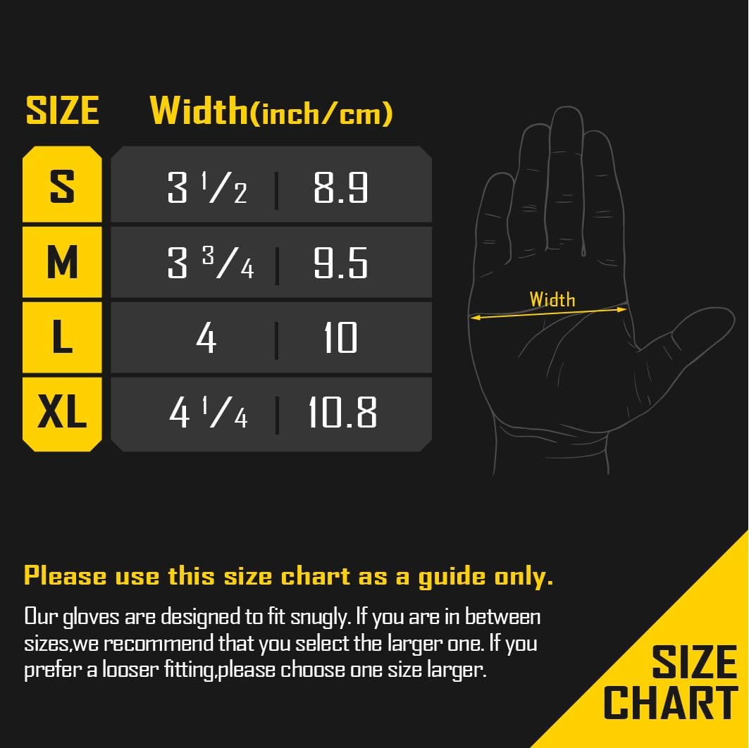 COOLJOB 120 Pairs Safety Work Gloves with Grip, Anti-slip Rubber Coated Garden Gloves for Men, Bulk Package