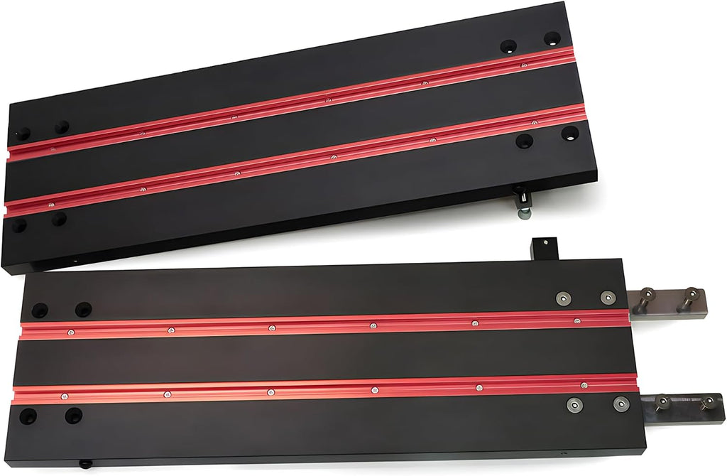 EZ-Wings Extensions - Aluminum T Track Accessories for Woodworking | 24' Extension with T Tracks, Splice Plates, Hardware | Set of 2
