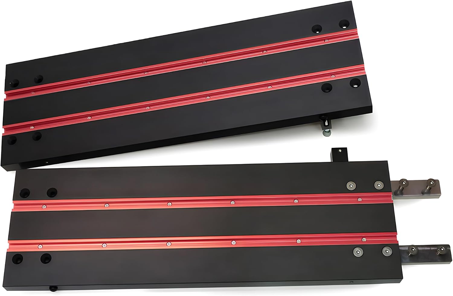 EZ-Wings Extensions - Aluminum T Track Accessories for Woodworking | 24' Extension with T Tracks, Splice Plates, Hardware | Set of 2