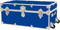 Rhino Trunk & Case Classic Camp & College Trunk with Wheels. 30'x17'x13', 1500+ lbs Capacity - Many Colors, Soft-Close Lid. Strong, USA Made Summer Camp Footlocker and Secure Dorm Storage Chest