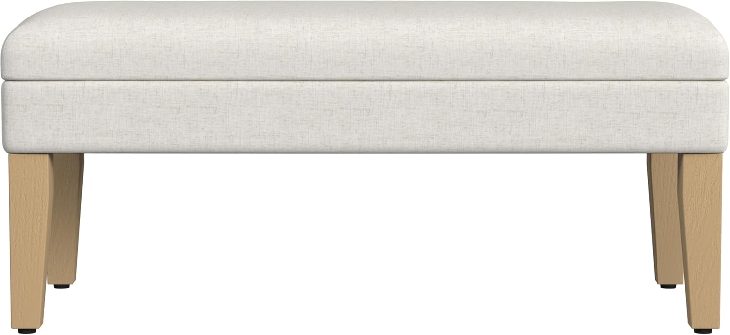 HomePop 40' Decorative Storage Ottoman Bench - Cream Textured Woven
