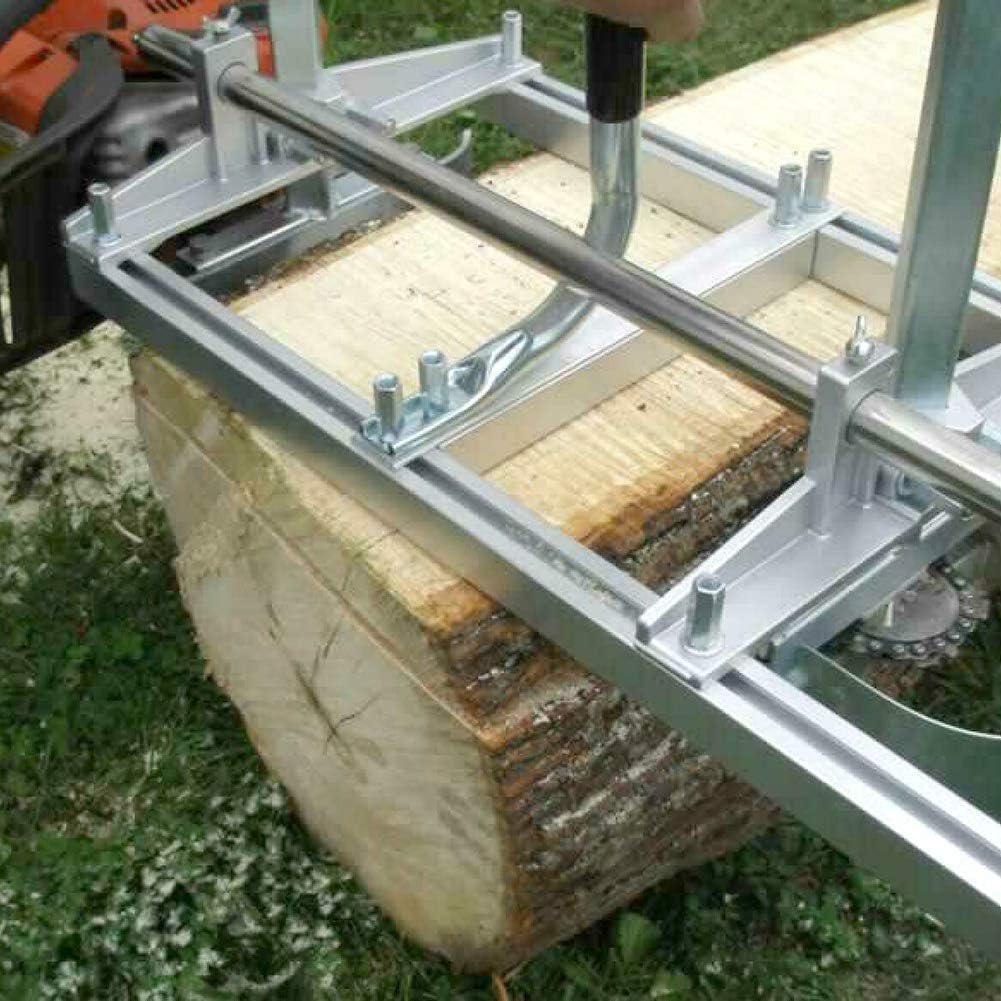 Aluminum Steel Plate Portable Chainsaw Mill Lumber Cutting Tool 14in-24in Chain Saw Woodworking Efficient Builders Outdoor Enthusiasts