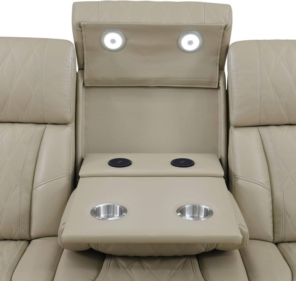 Max Power Recliner Living Room Set with LED for Living Room, Dormitory, Guest House, Playroom, Airbnb,Apartment