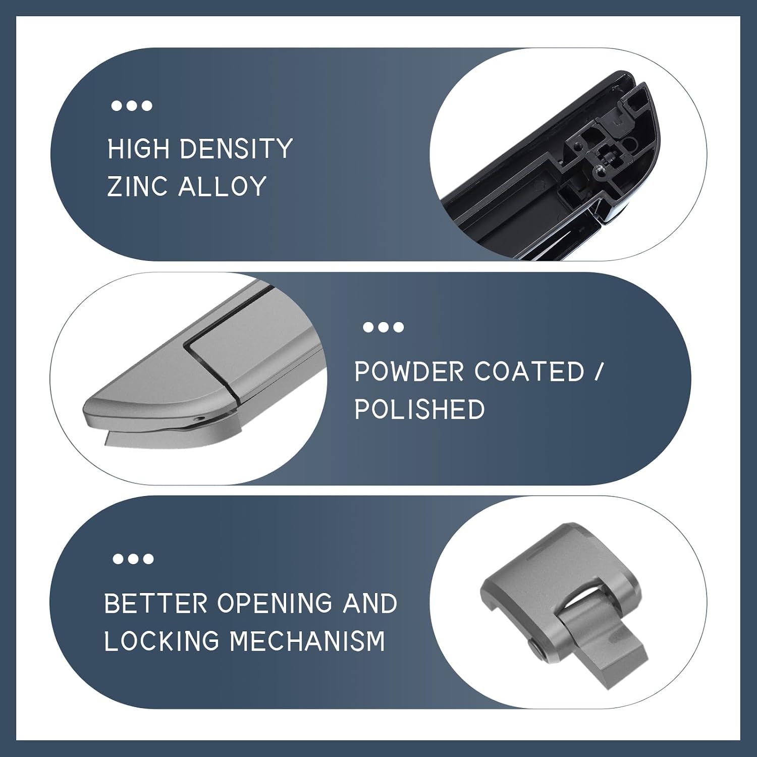 Tour Pack Latches Charcoal Pearl,Tour Pack Trunk Lid Latch with Keys Fit for Harley Touring/Road King/Road Glide/Street Glide/Electra Glide/Ultra-Classic 2014+