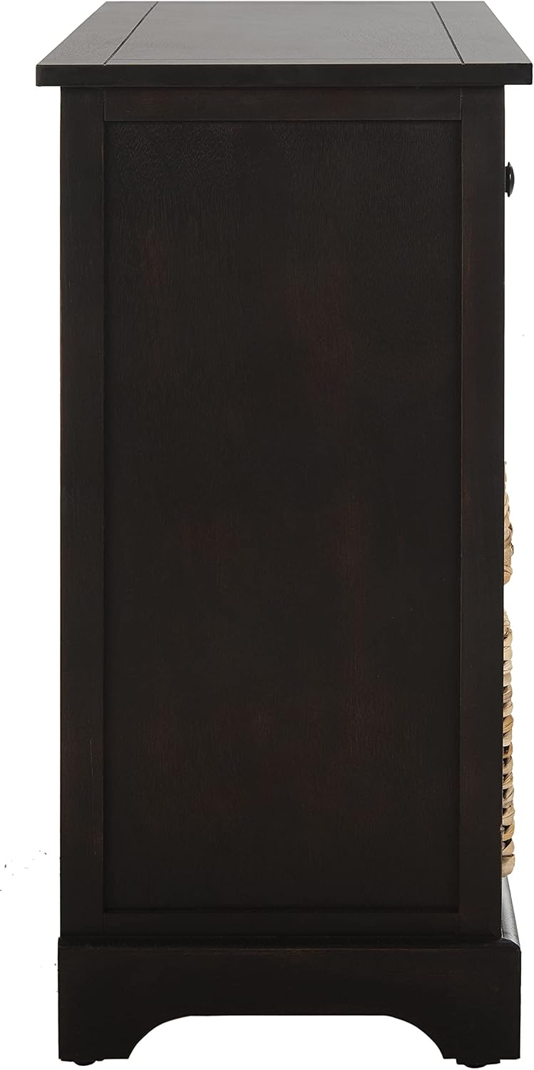 SAFAVIEH Furniture - Herman 2-Drawer Storage Unit - Brown - Solid Wood - Classic Storage Design - Ideal for Living Room, Entryway, Home Office, 29' W x 13' D x 27.5' H - Fully Assembled (AMH5702F)