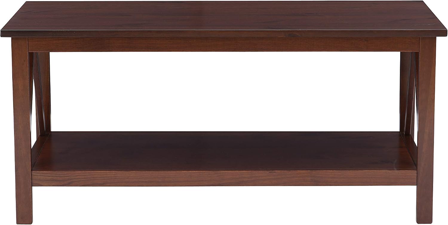 Linon Home Dcor Linon Home Decor Titian Coffee Table, 44.02'w x 21.97'd x 20'h, Antique Tobacco