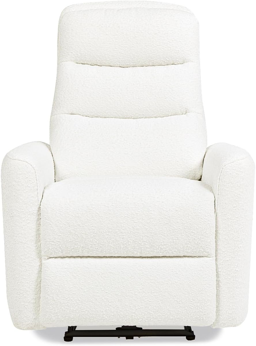 Jennifer Taylor Home Bloomy 35.5' Power Recliner High-Back Nursery Lounge Chair, Chiffon White Boucle