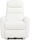 Jennifer Taylor Home Bloomy 35.5' Power Recliner High-Back Nursery Lounge Chair, Chiffon White Boucle