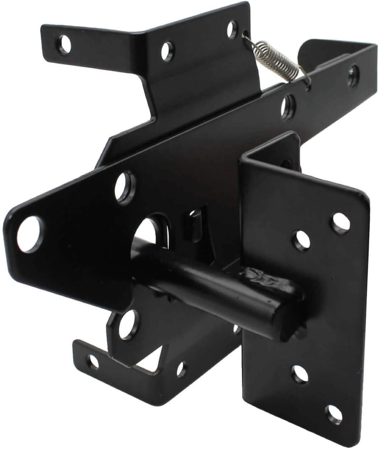 Stainless Steel Vinyl Gate Latch Black (for Vinyl, Wood, PVC etc. Fencing) Fence Gate Latch w/Mounting Hardware - CASE Qty 12