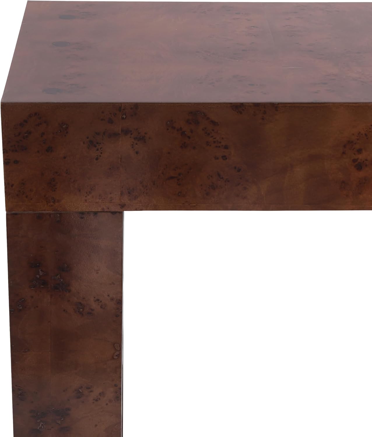 Christopher Knight Home Burla Modern Console Table, Wooden Entryway Table with Block Leg Design, Behind The Couch Long Sofa Table for Living Room, Brown