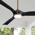 60 Inch Ceiling Fans with Lights and Remote Control, Modern Ceiling Fan with 6 Speeds, 3CCT, Quiet DC Motor, Reversible, Ceiling Fan for Living Room,Indoor and Outdoor