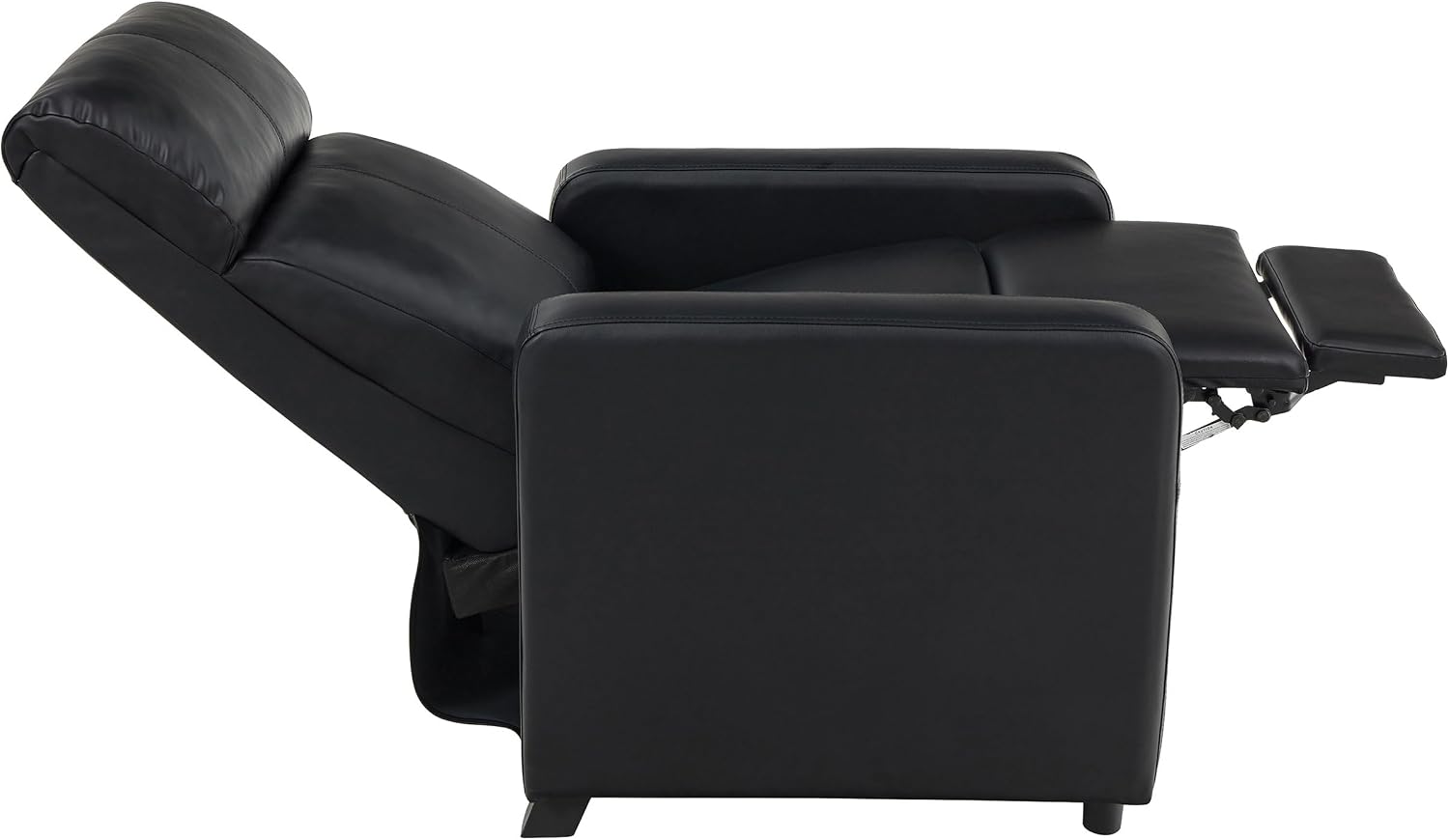 Coaster Home Furnishings - Toohey - Faux Leather - 7-piece Theater Seating with Consoles and Recliners with Tufted Backrests and Slim Track Armrests - Living Room, Home Theater - Black - 600181-S4A