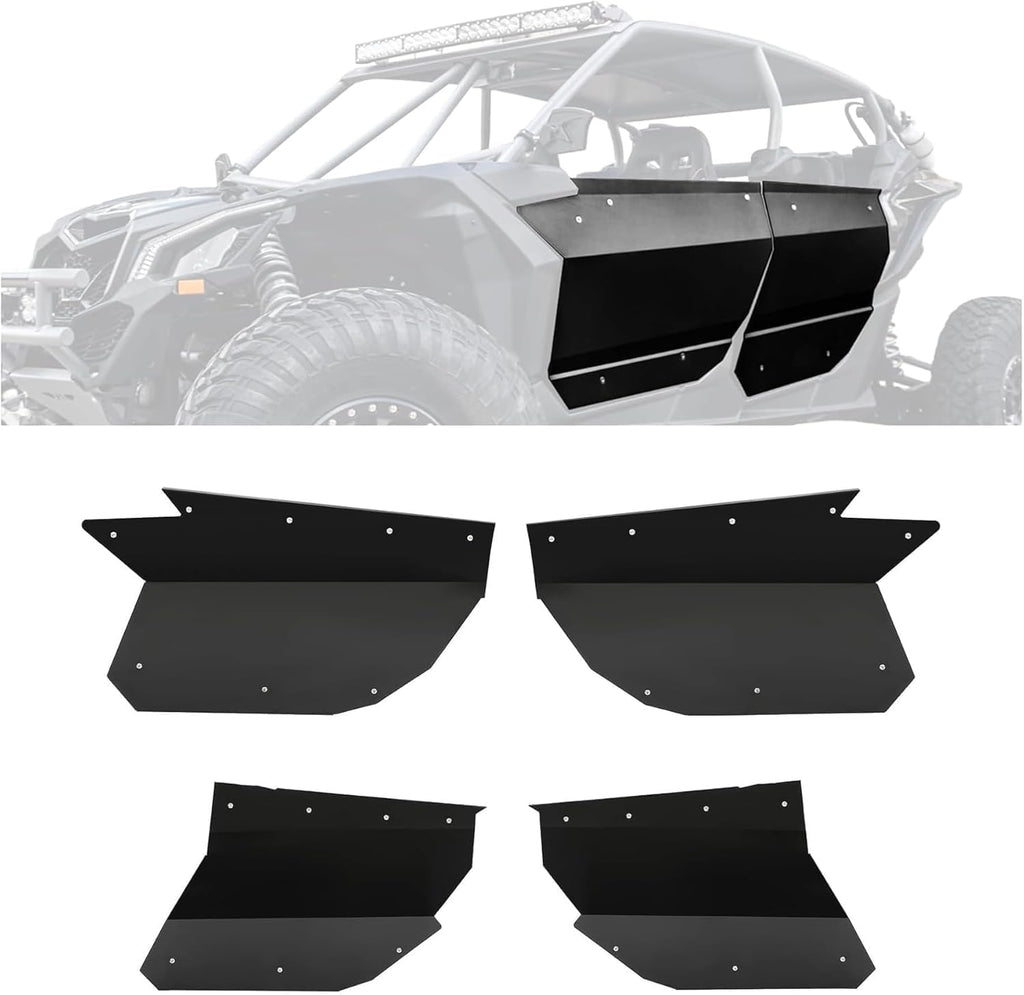 HECASA Full Doors Aluminum Compatible with 2017-2021 Can-Am Maverick X3 MAX 4 Left & Right Door Hard Door Panels Inserts Kit Aluminum Suicide Doors W/O Door Latches