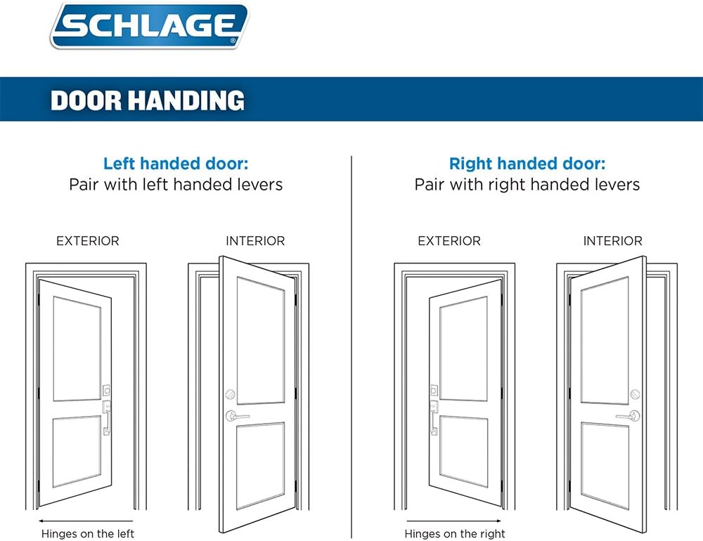 SCHLAGE Lock Company Century Single Cylinder Handleset and Left Hand Merano Lever, Aged Bronze (F60 CEN 716 MER LH)