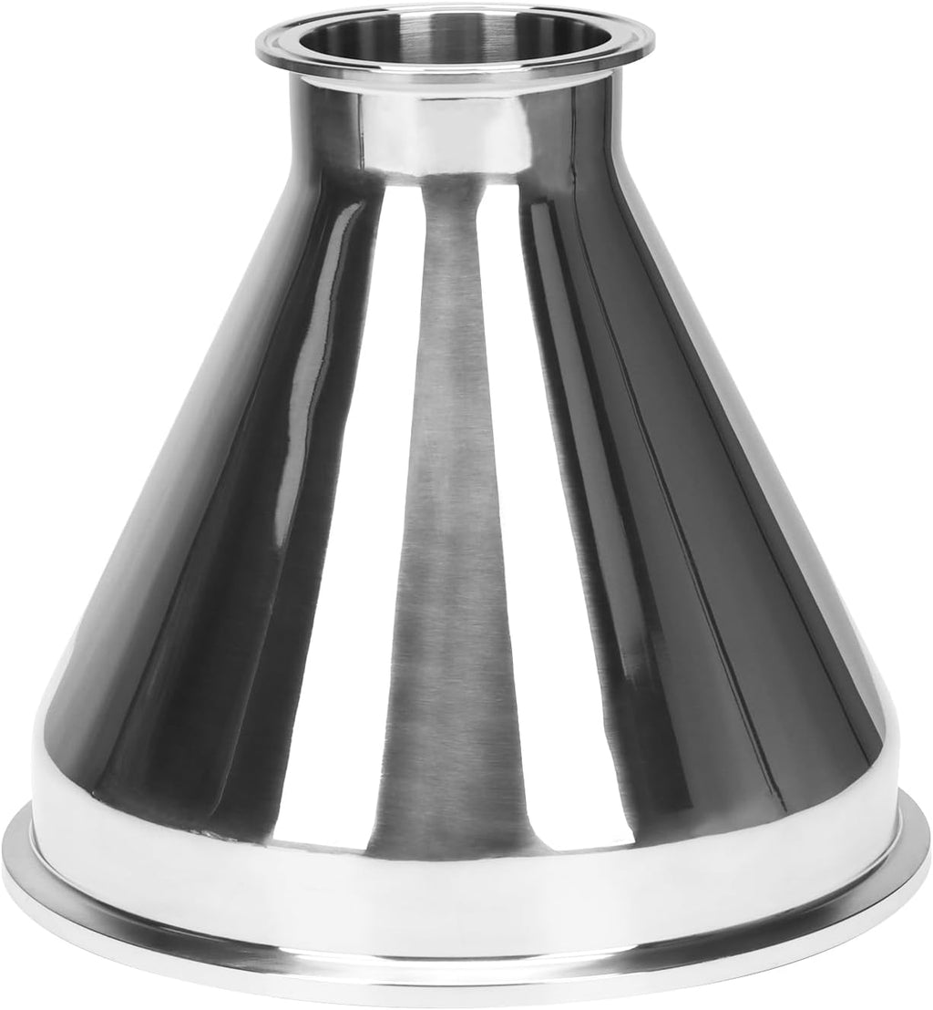 DERNORD Sanitary Fitting Reducer Fitting SUS304 Tri Clamp Ferrule Style 8' Tube OD to 3' Tube OD