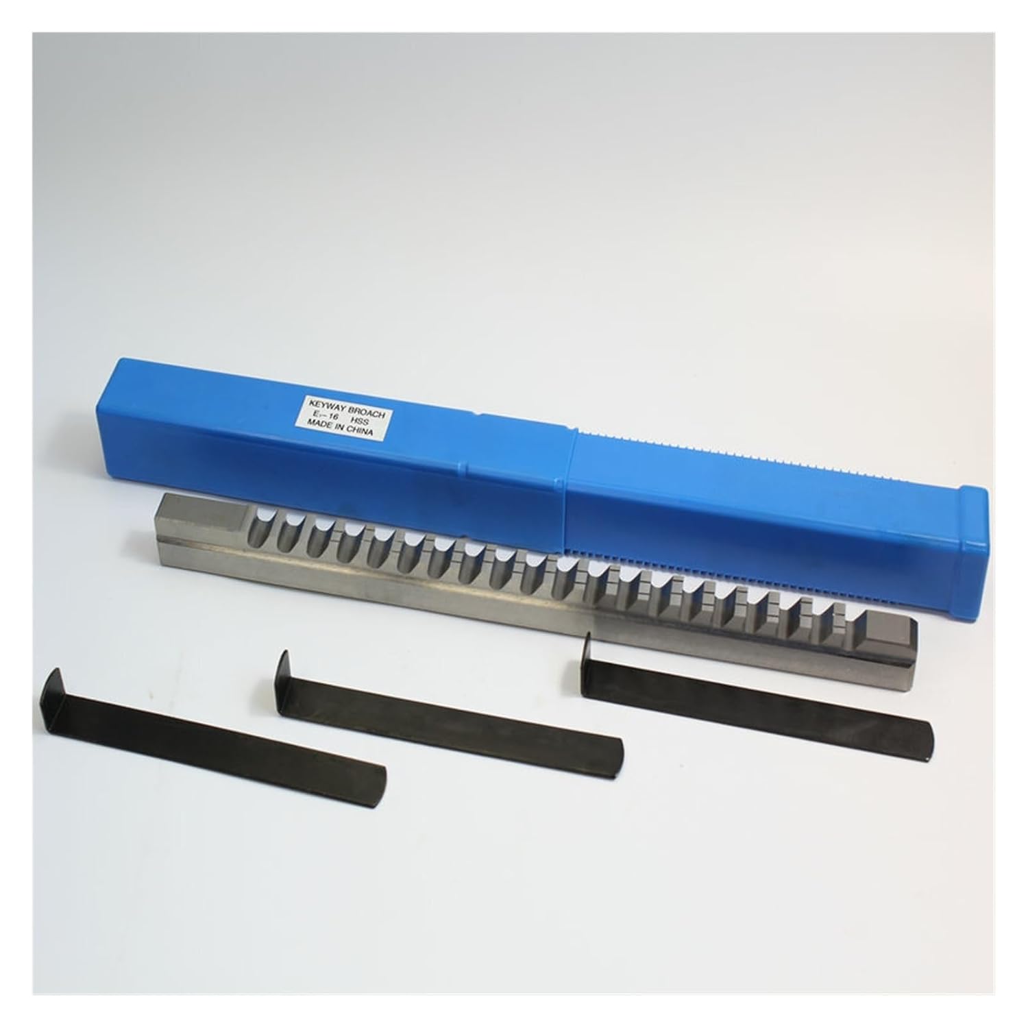 E-16MM E-18MM Push-Type Keyway Broach 5/8 3/4 High-Speed Steel Broach Cutting Tool for CNC Router Metalworking Heat Resistance(E1-16mm)