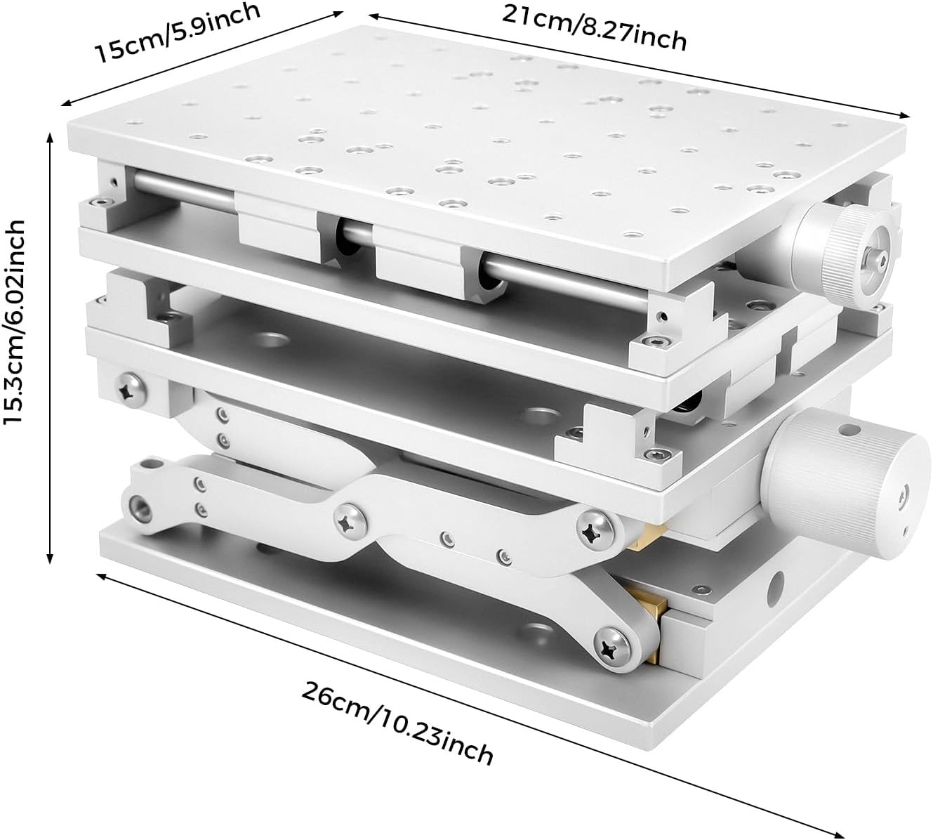XYZ 3 Axis Moving Workbench, 3D Positioning Moving Table Laser Marking Engraving Machine, Portable Aluminum Alloy Working Table