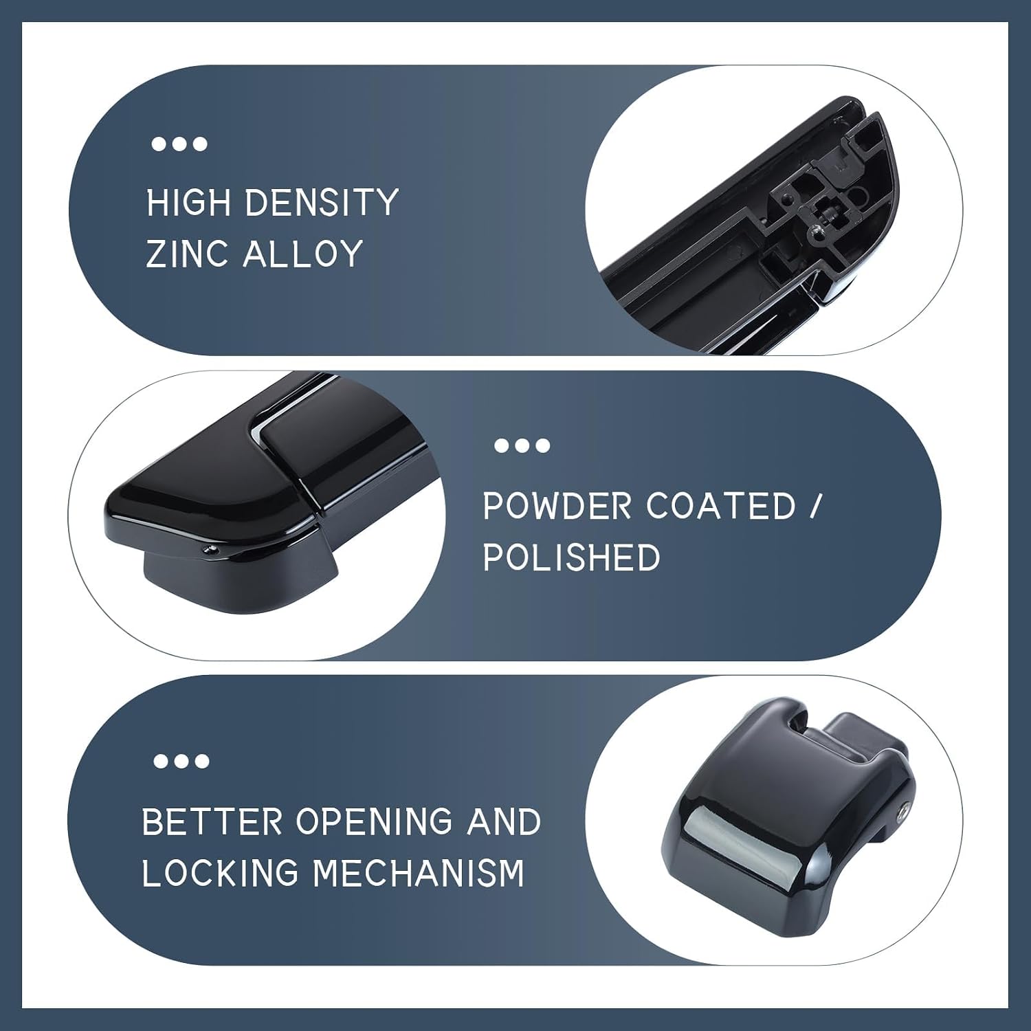 Tour Pack Latches Black,Tour Pack Trunk Lid Latch with Keys Fit for Harley Touring/Road King/Road Glide/Street Glide/Electra Glide/Ultra-Classic 2014+