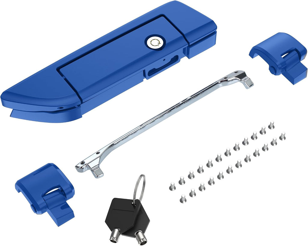 Tour Pack Latches Superior Blue,Tour Pack Trunk Lid Latch with Keys Fit for Harley Touring/Road King/Road Glide/Street Glide/Electra Glide/Ultra-Classic 2014+