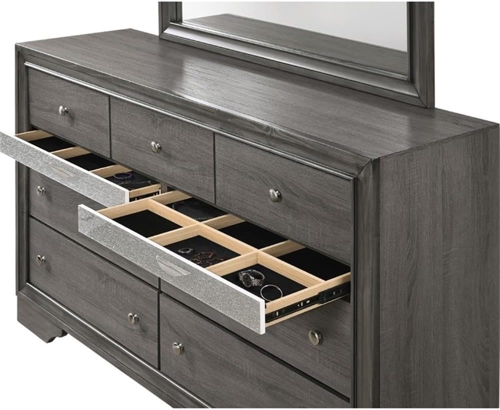 Acme Naima Wood Dresser in Gray