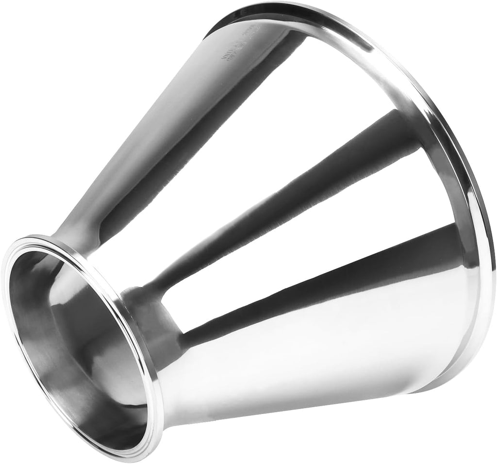 DERNORD Sanitary Fitting Reducer Fitting SUS304 Tri Clamp Ferrule Style 12' Tube OD to 6' Tube OD