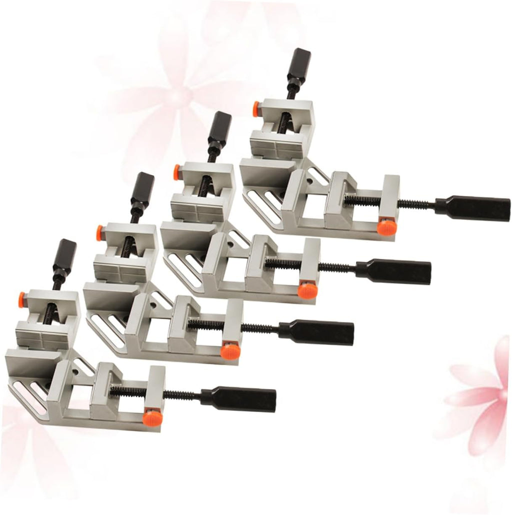 Luxshiny 4pcs 90 Degree Aluminum Alloy Double Handle Quick Release Corner Clamps for Woodworking Welding and Photo Framing Tools