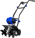 BILT HARD 46cc 4-Cycle 1.9HP Gas Powered Tiller Cultivator - 16' Heavy-Duty Steel Tines Rototiller, Adjustable Wheels & Cushioned Handle Grips for Plowing, Tilling, Weeding in Garden, Farm